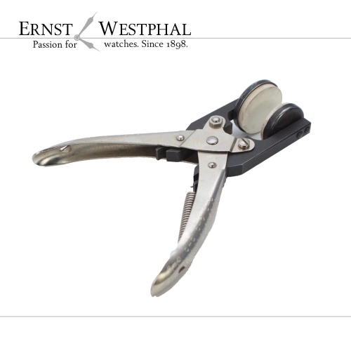 Parallel pliers with rubber attachments for pressing in watch glasses