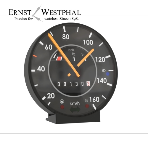 Speedclock II - Orologio nel design del tachimetro /VW Käfer 1303