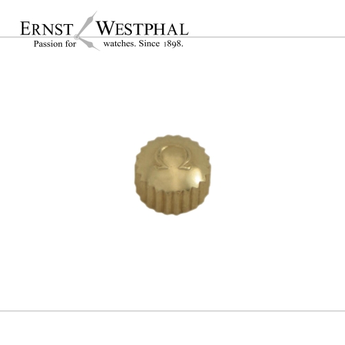 Original OMEGA crown, yellow, 4.5 mm x 3.0 mm, split winding stem
