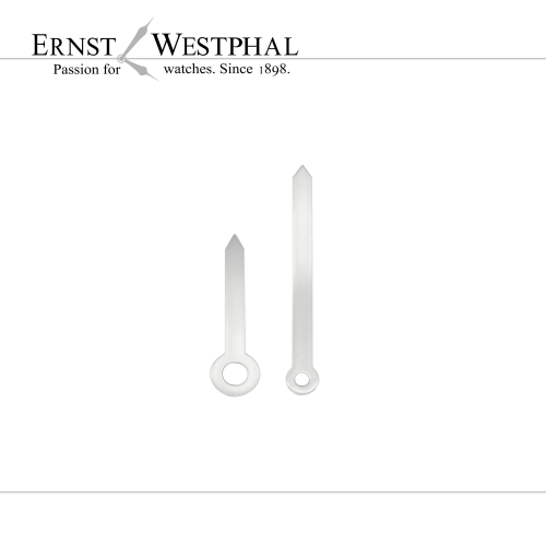 "Baton Straight" lancette per orologio Ø1,20 / Ø0,70 – 8,00 | 12,00 mm acciaio