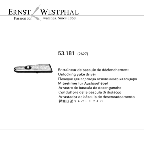 Original LONGINES Arrastre de báscula de desenganche 2627 para 505
