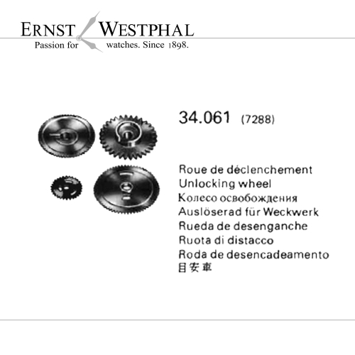 Original LONGINES Unlocking wheel, height 2.30 mm 7288Ht230 für 680
