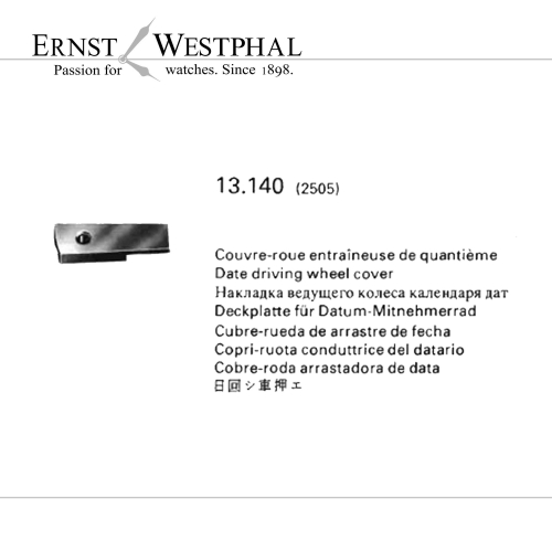 Original LONGINES Cubre-rueda de arrastre de fecha 2505 para 970.2