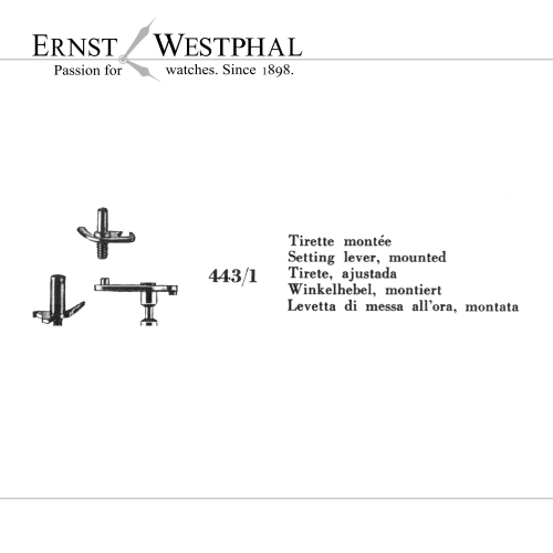 Original Universal Geneve Setting lever, mounted 443/1 for 24
