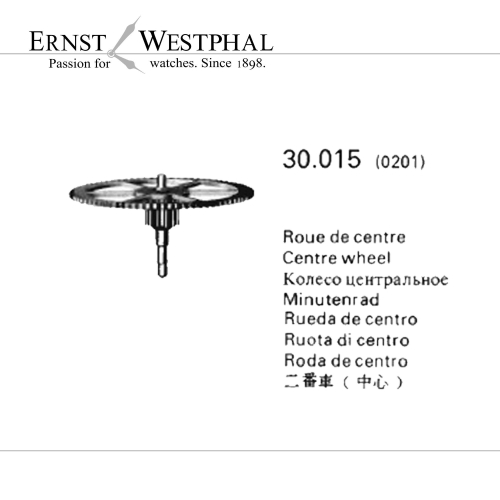 Original UNITAS Roue de centre 201 pour 497