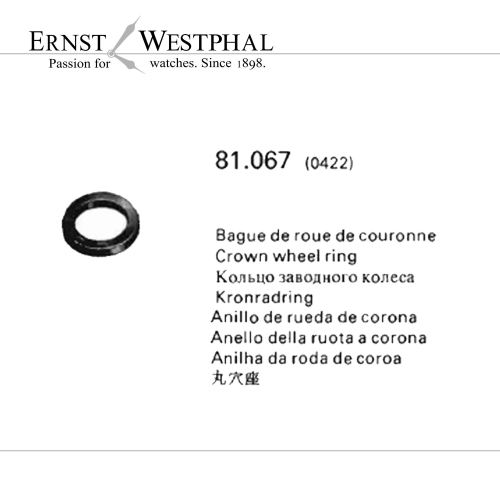 Original UNITAS Crown wheel ring 422 for Cal. 630