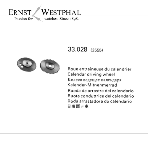 Original UNITAS Ruota conduttrice del calendario 2555 per 6475