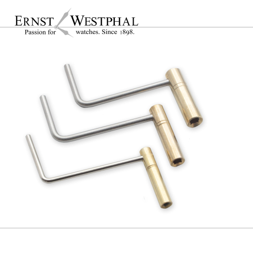 Crank key for grandfather clocks – Brass winding key
