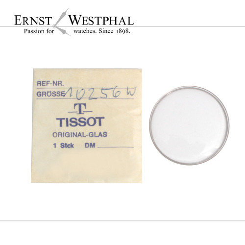 Vetro TISSOT originale 10256, argento per Rif. 41634, 41636, 41638, 42628, 43628