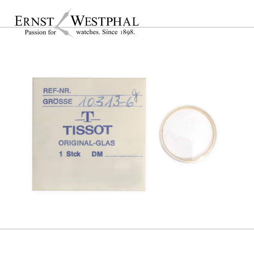 Vetro TISSOT originale n. 10313-6, oro per Rif. 35012, 35013, 35014, 35015