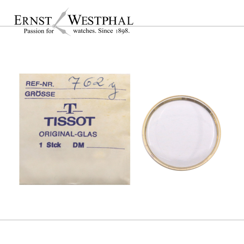 Vetro acrilico originale TISSOT, n. 762, oro per Rif. 51025, 51026, 4002