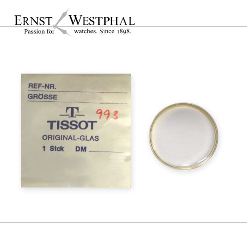 Vetro TISSOT originale, n. 983, argento per Rif. 35504, 35540, 36504, 37504