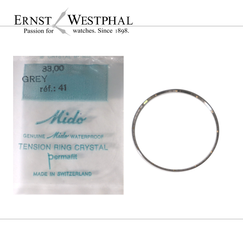 Original MIDO rehaut, silver ref. 41 for 33 mm crystal