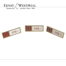 OMEGA price labeler / price tags, brass 145-350.-