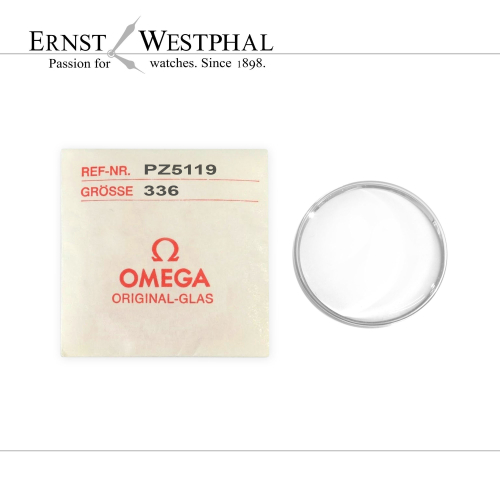 Original OMEGA acrylic crystal, steel PZ5119 for 105.006, 14388, 145.006, 2777