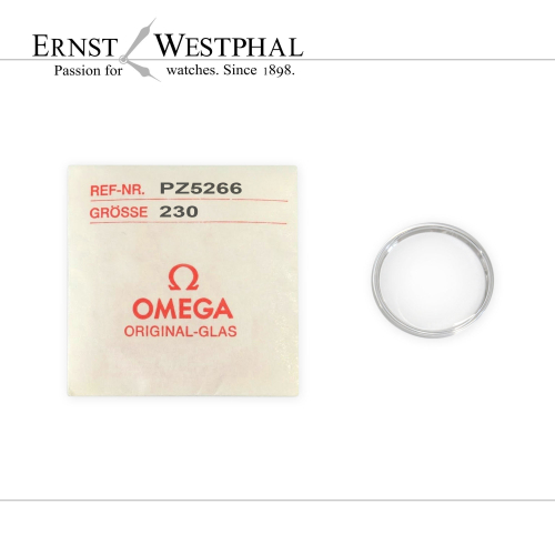 Original OMEGA acrylic crystal, steel PZ5266 for 596.0004