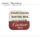 Corona CARTIER originale, acciaio / blu 20371551PM per Santos