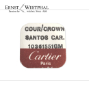 Original CARTIER crown steel / blue 10371551GM for Santos