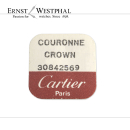 Couronne CARTIER originale acier / bleu 30842569