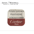 Corona CARTIER original acero / azul 30830559MM para Panthere