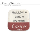 Original CARTIER link 6 steel - 10371816 for Santos