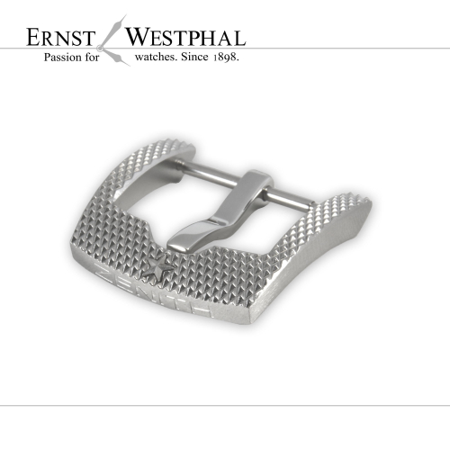 Boucle ardillon ZENITH texturée motif diamant acier 16 mm / 18 mm