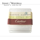 Original CARTIER Santos Zifferblatt 20361 PM, quadratisch 14,72 mm x 14,72 mm