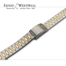 Original LONGINES watch strap, bicolor with 11.40 mm clasp